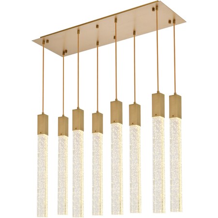 Elegant Lighting Weston 8 Lights Pendant In Satin Gold 2066D36SG